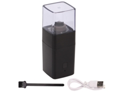 Molinillo de café eléctrico portátil negro con carga USB, automático y compacto para uso doméstico. Rosewell