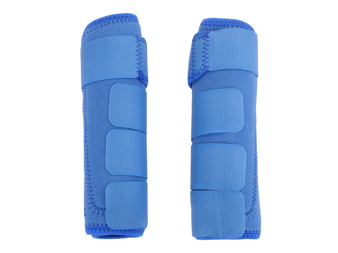 2026-1 Par Botas Deportivas Para Caballos Azules Con Cierre De Velcro Protectoras Respirantes Talla M