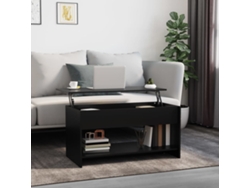 Mesa de Centro Apoyo 102X50X52,5 cm Madera Procesada Negro