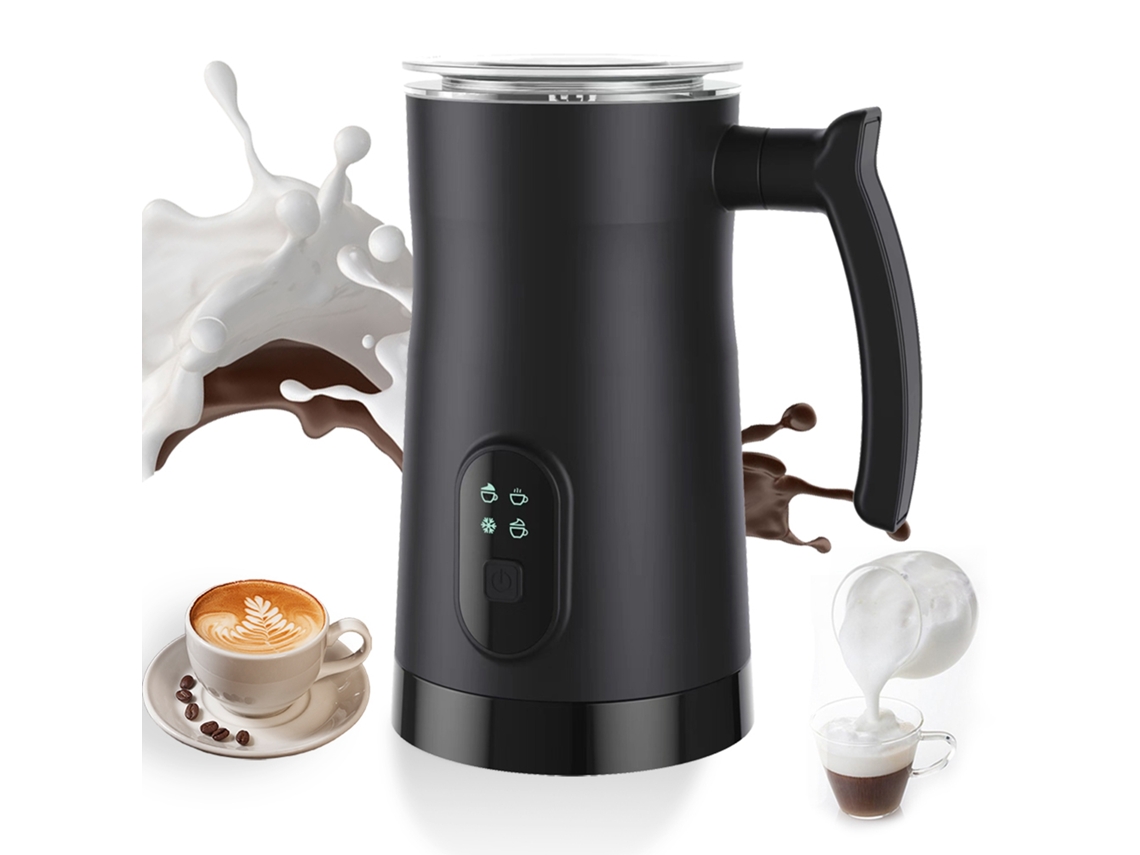Batidora eléctrica 4 en 1 de acero inoxidable, 350 ml, silenciosa, para leche.