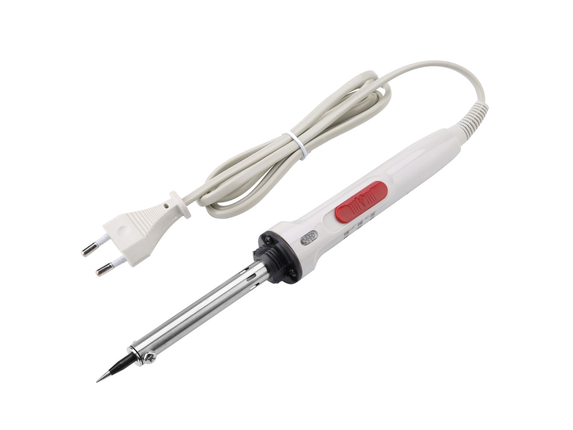 Pistola de soldadura eléctrica de 40 W con termómetro, interruptor e indicador.