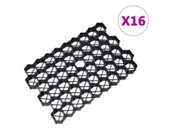 Maison Exclusive - Rejillas Para Césped 16 Unidades Plástico Negro 60x40x3 Cm