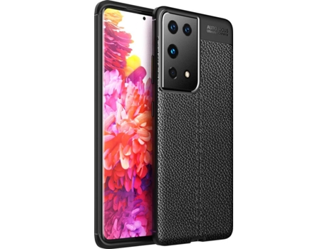 Carcasa Samsung S21 Ultra Rugged Leather Negro