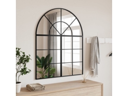 Espejo de pared arqueado de hierro negro de 80 x 100 cm, DKD HOME DECOR