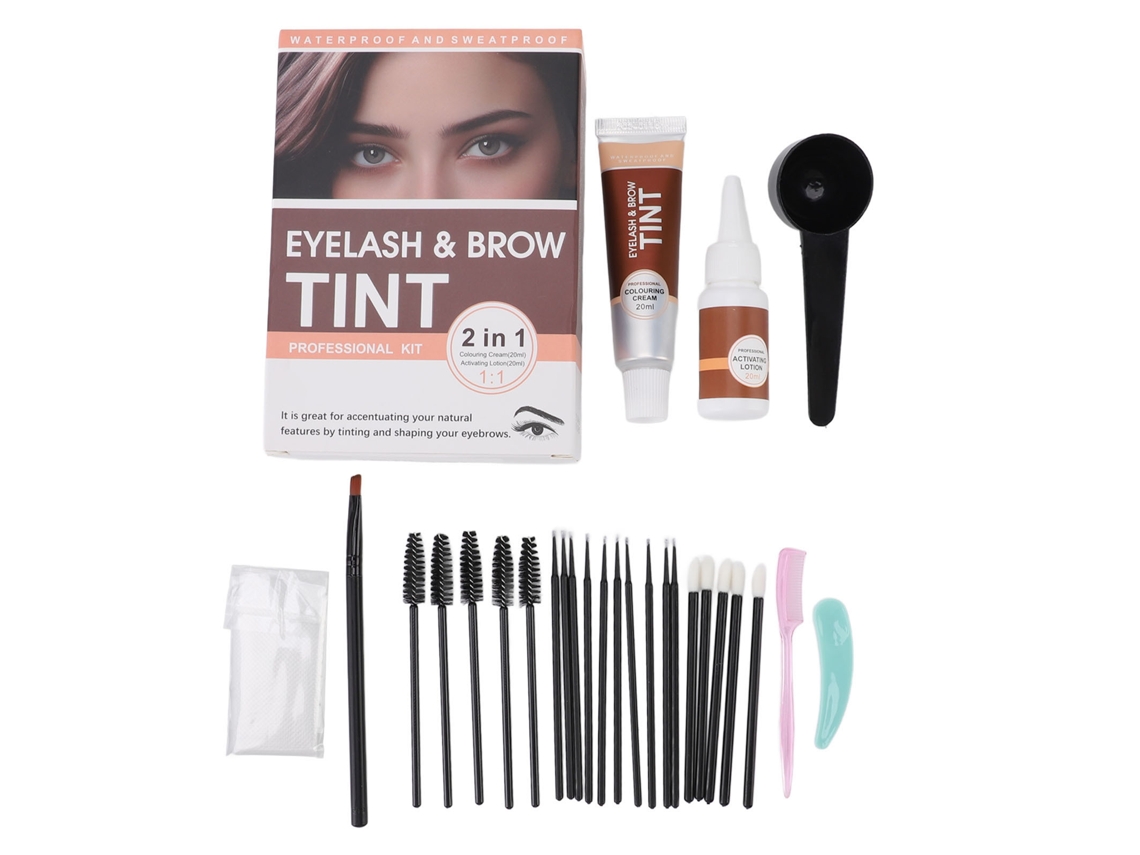 2026-kit De Tinta De Sobrancelhas E Cílios Creme Permanente Tinta De Sobrancelhas E Cílios Para Mulher Castanha