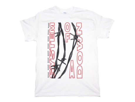Camiseta ROCKINSTONE System Of A Down Camiseta ROCKINSTONE System of A Down Alambre de púas (XXL)