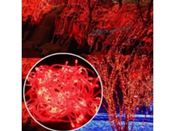 Guirnalda De Luces De 50 M Con 500 Led: Iluminación Para Carnaval, Bodas, Exteriores, Jardines E Interiores (rojo)