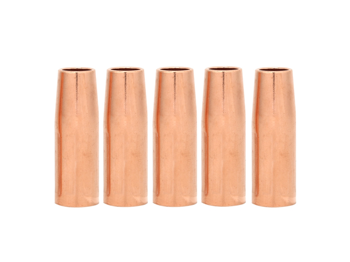 5 Peças Bico De Pistola De Solda Mig 21‑37 3/8 Polegada 100l Para Peças Tweco Mini/1