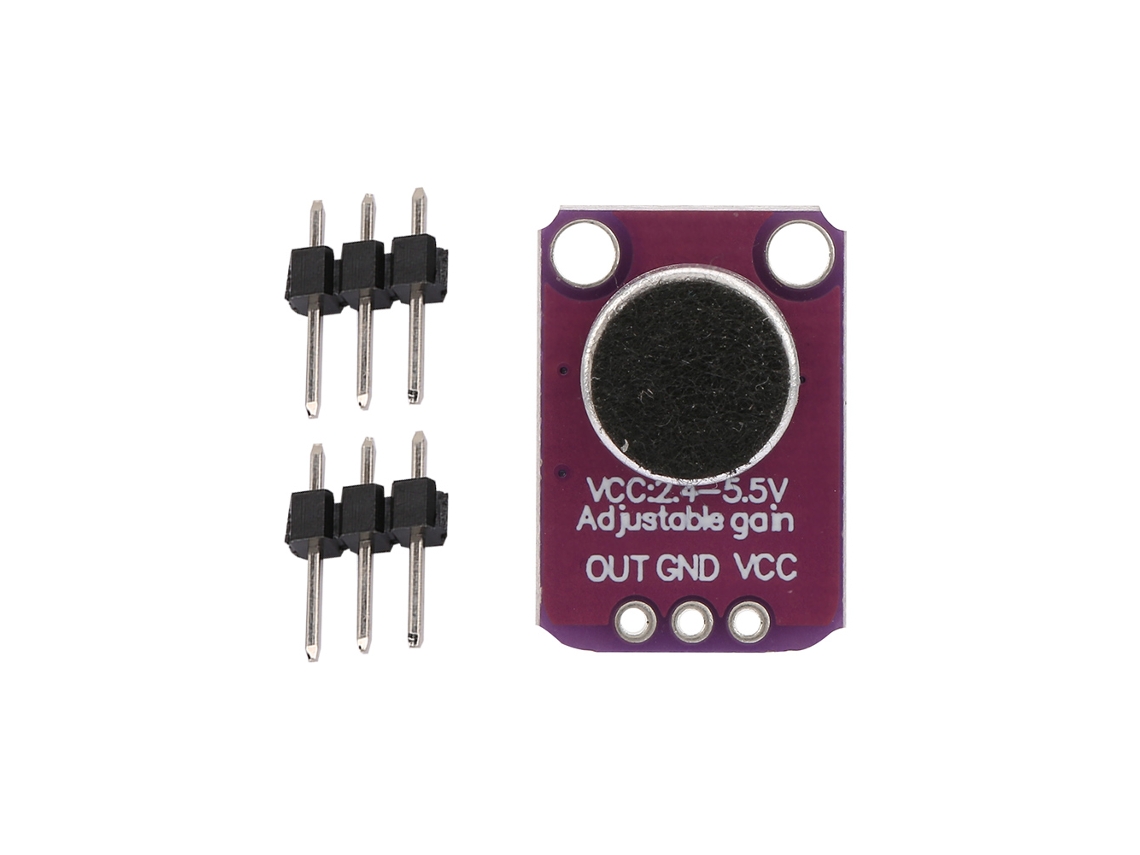 Amplificador De Micrófono Electret Ajustable Gy-max4466 Placa De Circuito Electrónico Azul