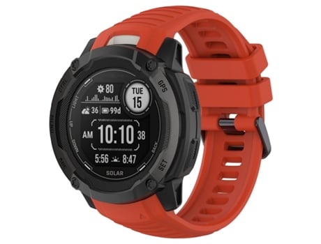 Correa de reloj inteligente para pulsera de repuesto de silicona deportiva Garmin Instinct 2X (rojo)