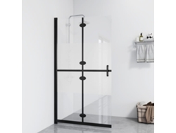 Mampara De Ducha Plegable Vidrio Esg Medio Esmerilado 120x190cm