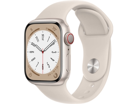 APPLE Watch Series 8 GPS+Cellular 41 mm Blanco Estrella con Correa Deportiva Blanco Estrella