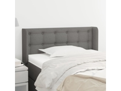 Cabecero De Tela Gris Oscuro 93x16x78/88 Cm