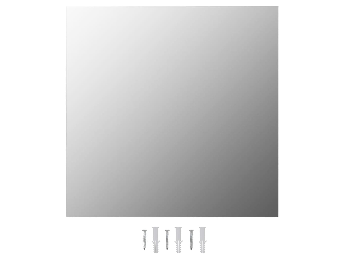 Espejos De Pared Cuadrados 2 Uds Vidrio 40x40 Cm