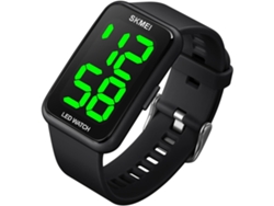 Woled Retroiluminación Rectángulo Esfera Reloj Digital Reloj De Pulsera De Acero Inoxidable Impermeable Verde Yuysan