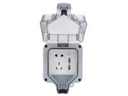 Caja De Enchufe Exterior Impermeable Para Montaje En Pared Con Cerradura Antirrobo De Seguridad, Ac110-250v