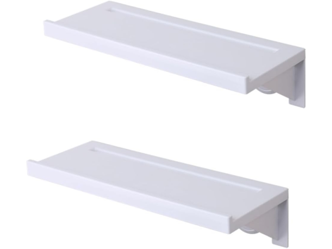 Juego de 2 estantes organizadores con ventosa, organizador de baño, soporte multifuncional Gokoco