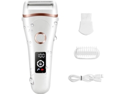Afeitadora eléctrica Yunzii para mujer, inalámbrica, recargable, resistente al agua, para uso en seco y húmedo, color blanco