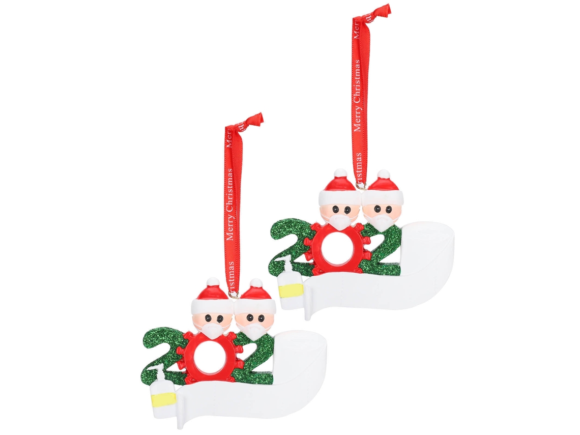 2 Adornos Navideños Personalizados 2020 para Colgar, Decoración del Hogar, Regalo