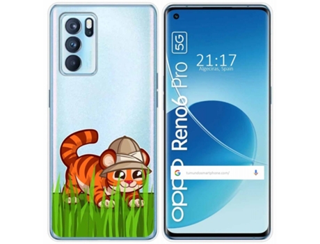 Carcasa Oppo Reno 6 Pro 5G TUMUNDOSMARTPHONE Dibujos Transparente Multicolor