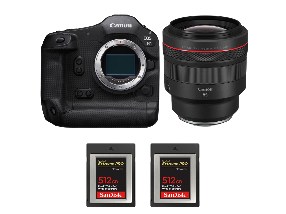 Canon Eos R1 + Rf 85mm F/1.2 L Usm + 2 Sandisk 512gb Extreme Pro Cfexpress Type B + Ebook “20 Consejos Para Fotos Que Impactan”