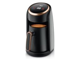 Mini cafetera eléctrica de 300 ml con 600 W y apagado automático para evitar salpicaduras.