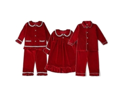Conjunto De Pijamas De Natal Vermelho Para Meninos E Meninas, Tecido Suave De Veludo Dourado, Para Inverno, Ajuste Normal 2-3t B Green