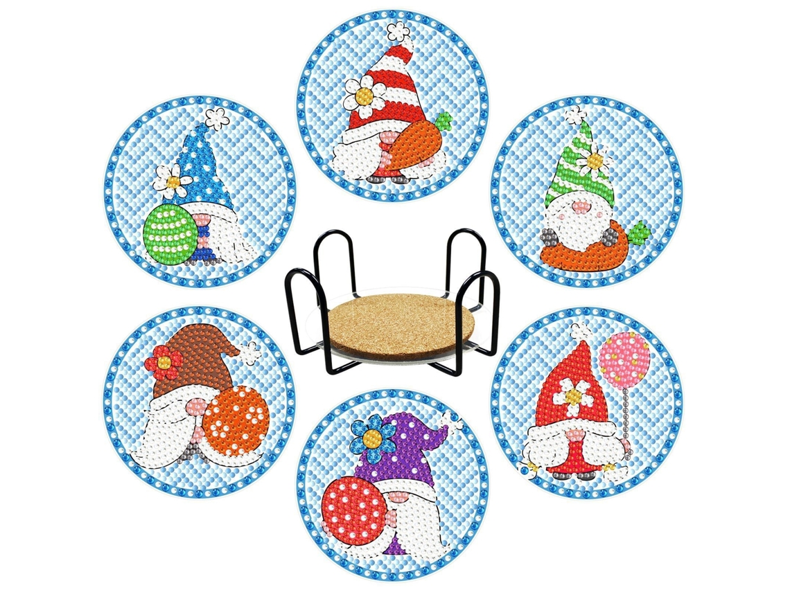 Posavasos Aislante Con Soporte, Kit De Arte De Diamantes Para Coche, Hogar Y Oficina Bd59 Siurn