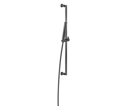 Juego de barra de ducha GESSI Inciso de 800 mm, ducha anticalcárea y manguera de 1500 mm, el soporte de la ducha no se puede girar lateralmente, 5814