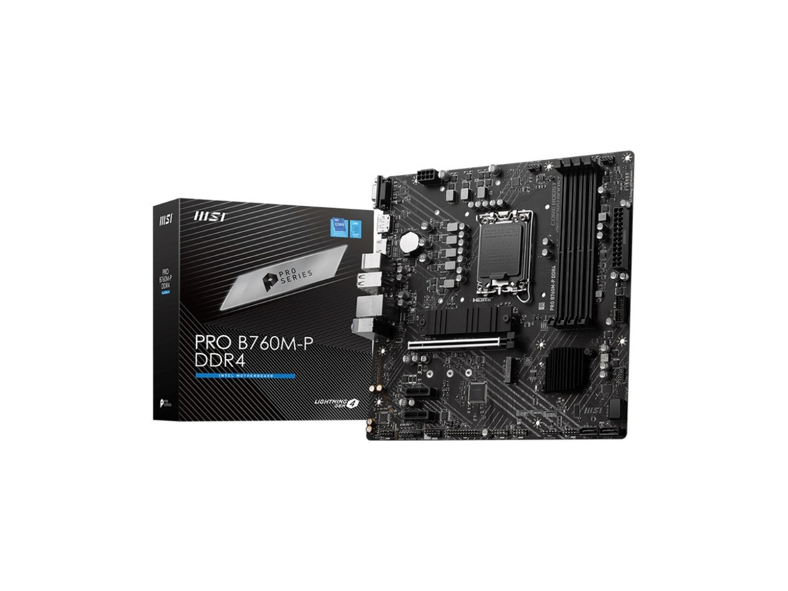 Placa base MSI Pro B760M-P DDR4 - B760/LGA1700/DDR4/mATX