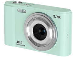 Cámara Digital Hd Para Filmación En Casa Full Hd 2.7k 48mp 16x Verde Claro Tarjeta No Incluida Zruxe