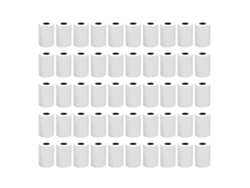 50 rollos de papel térmico de 57 mm x 50 mm sin núcleo para recibos de impresora térmica ligera