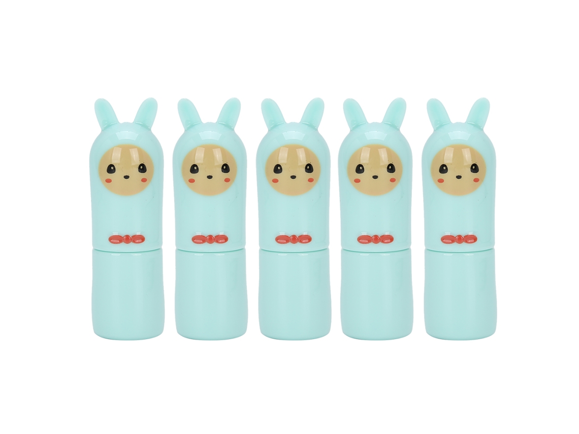 Tubo De Lápiz Labial De Dibujos Animados Recargable Para Bálsamo Labial De Viaje - 5 Unidades