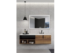 Espejo Triled Blanco Frío/Natural/Cálido, Antivaho marco negro 140X80cm MICE COLLECTION