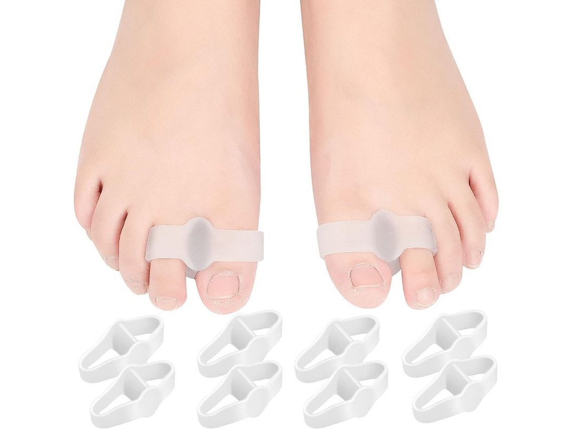 Separador De Dedos De Gel Para Juanetes, 2 Anillos, Paquete De 10 Unidades. Corrector De Juanetes Para Hombres Y Mujeres.