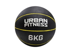 Balón medicinal amarillo Urban Fitness de 6 kg para entrenamiento de fuerza