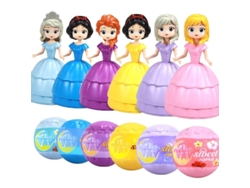 Mini Figuras De Princesas, Juego De 6 Decoraciones Para Pasteles Para Cumpleaños Y Momentos De Juego Para Niñas.