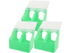 Comederos De Plástico Para Pájaros, 3 Unidades Con Tapa, Colgantes, Para Loros Y Periquitos. Uso Versátil En Jaulas Y