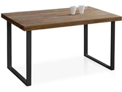 Mesa de Comedor ABECEDARIO boreal – Negro (Madera - 6 x 76,5 x 80 cm)