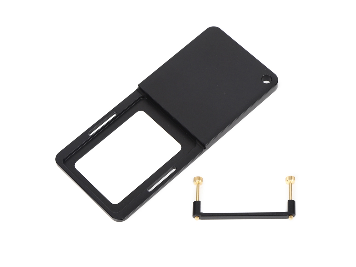 NEVEANCE Placa Adaptadora Externa de Expansión en Aleación de Aluminio Negro para Cámara Deportiva GOPRO8