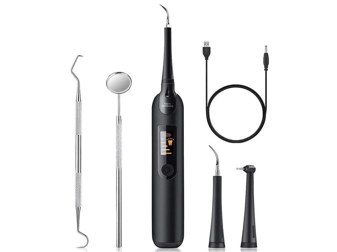 Kit Profesional De Limpieza Dental Ultrasónica 2025 Con 5 Modos Y 3 Puntas Intercambiables.