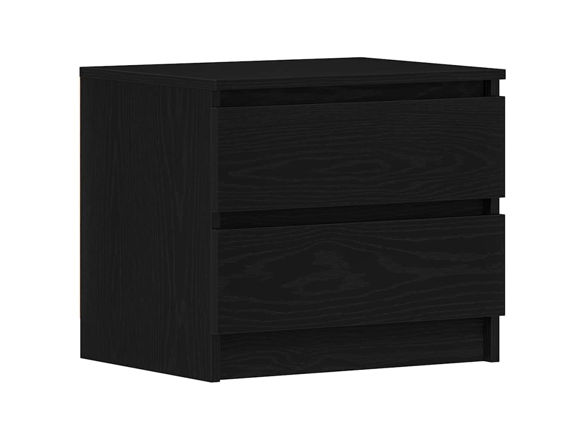Maison Exclusive - Armario De Noche Con Cajón Roble Negro 50 X 40 X 43,5 Cm