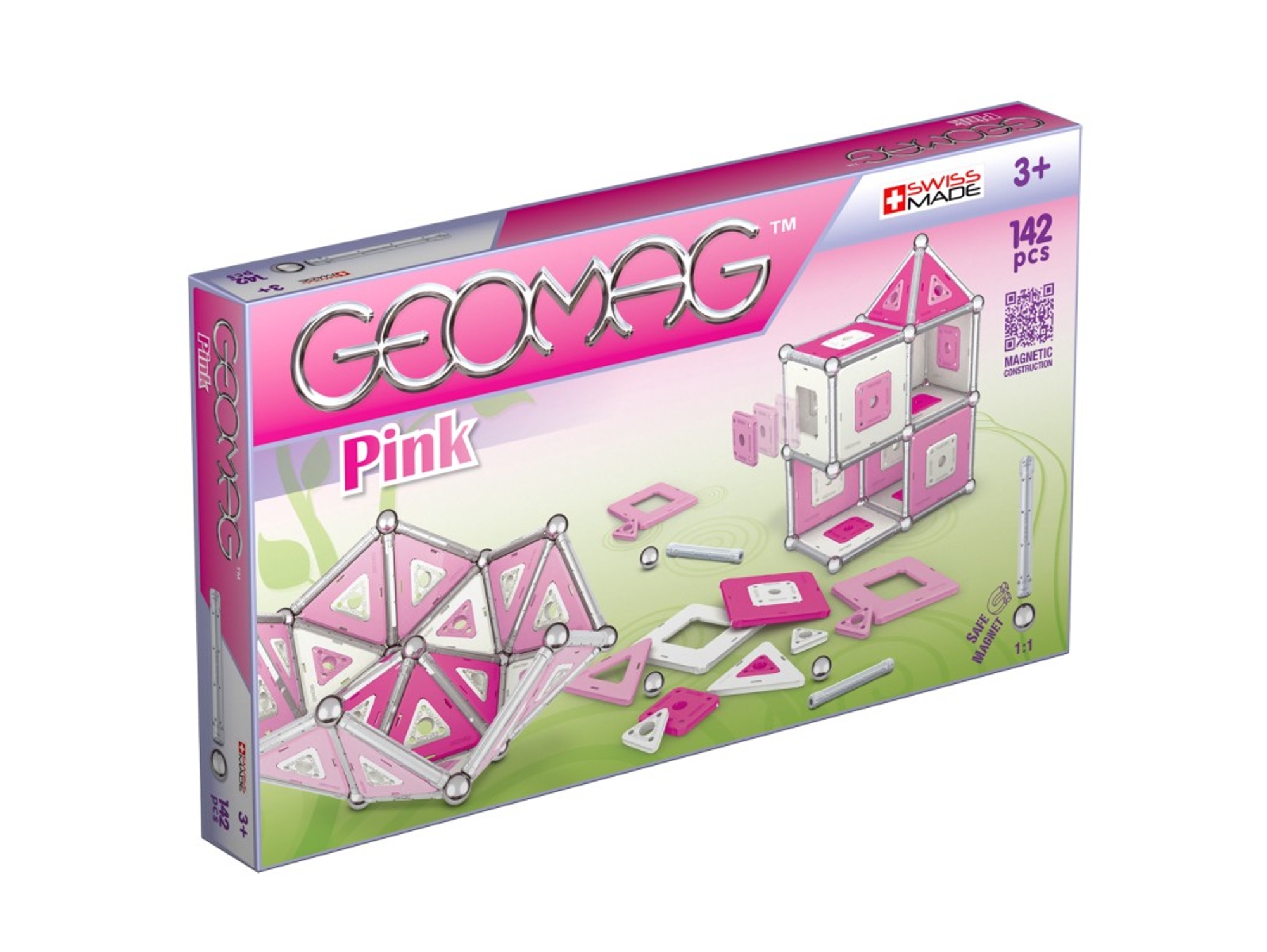 Paneles Jogo Magnético GEOMAG Rosa 142 uds