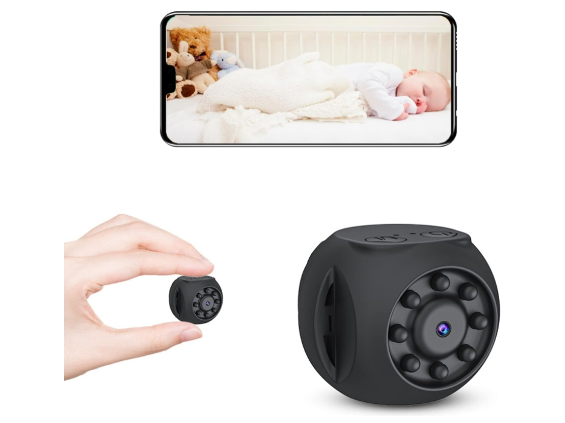 Cámara oculta para el hogar cámara secreta Mini cámara espía niñera Cámara  WiFi Monitor de bebé Control de aplicación de teléfono Visión nocturna