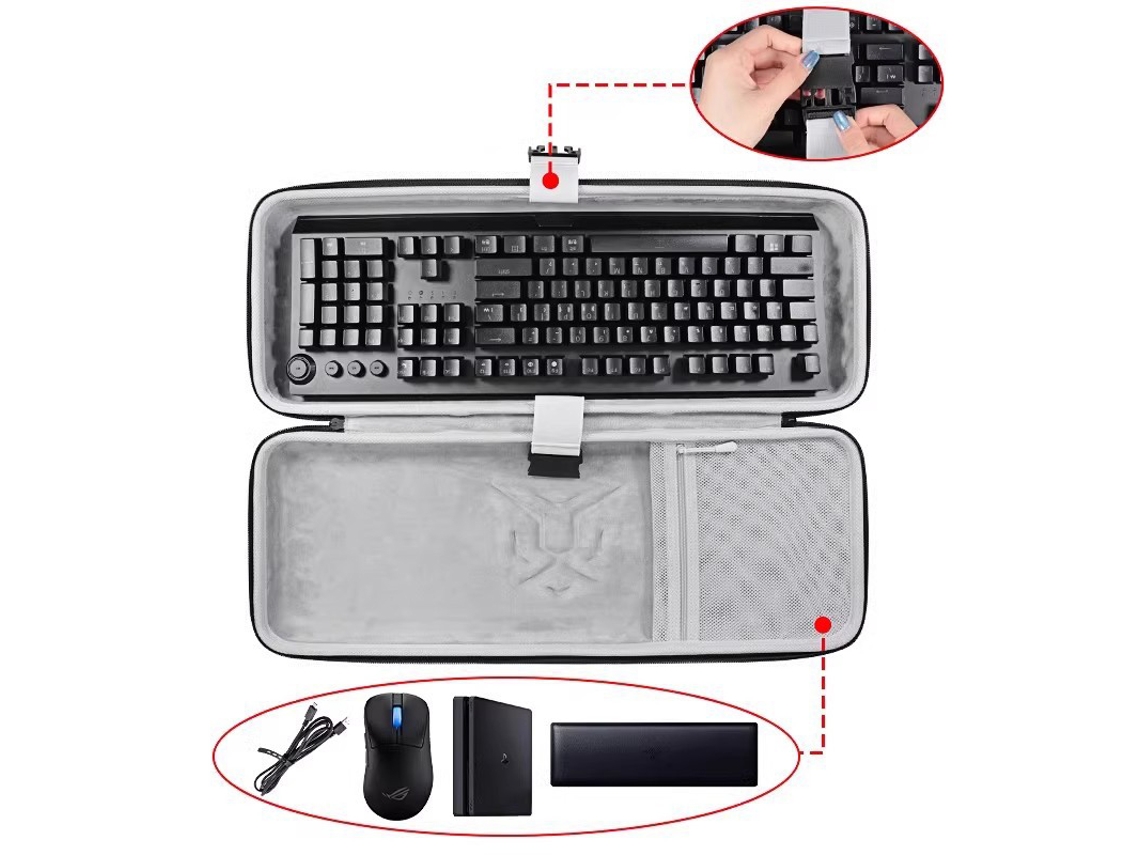 Estuche de transporte para teclado de 60/65 teclas - Gris - Pequeño INF