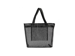 Bolso de playa grande plegable de lona transparente, bolso de hombro reutilizable para compras, almacenamiento de juguetes, organizador de arena GOKOCO