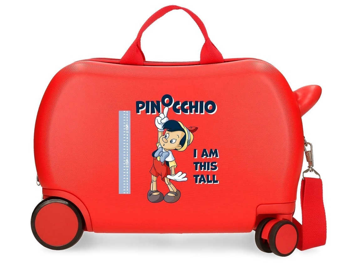 Disney Maleta Correpasillos Abs Rígida Pinocchio Rojo