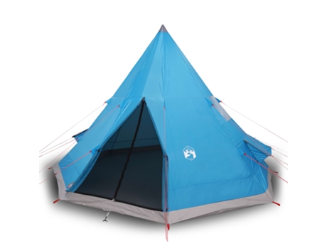 Tienda de campaña tipi para 4 personas impermeable VIDAXL azul