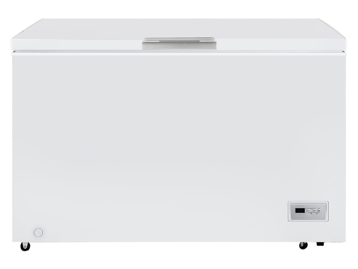 Congelador Aeg Ahb538e1lw blanco 130 x 84.5 cm motor inverter clase horizontal frost free de ancho capacidad 371 litros 3 cestos compresor display lcd luces 45