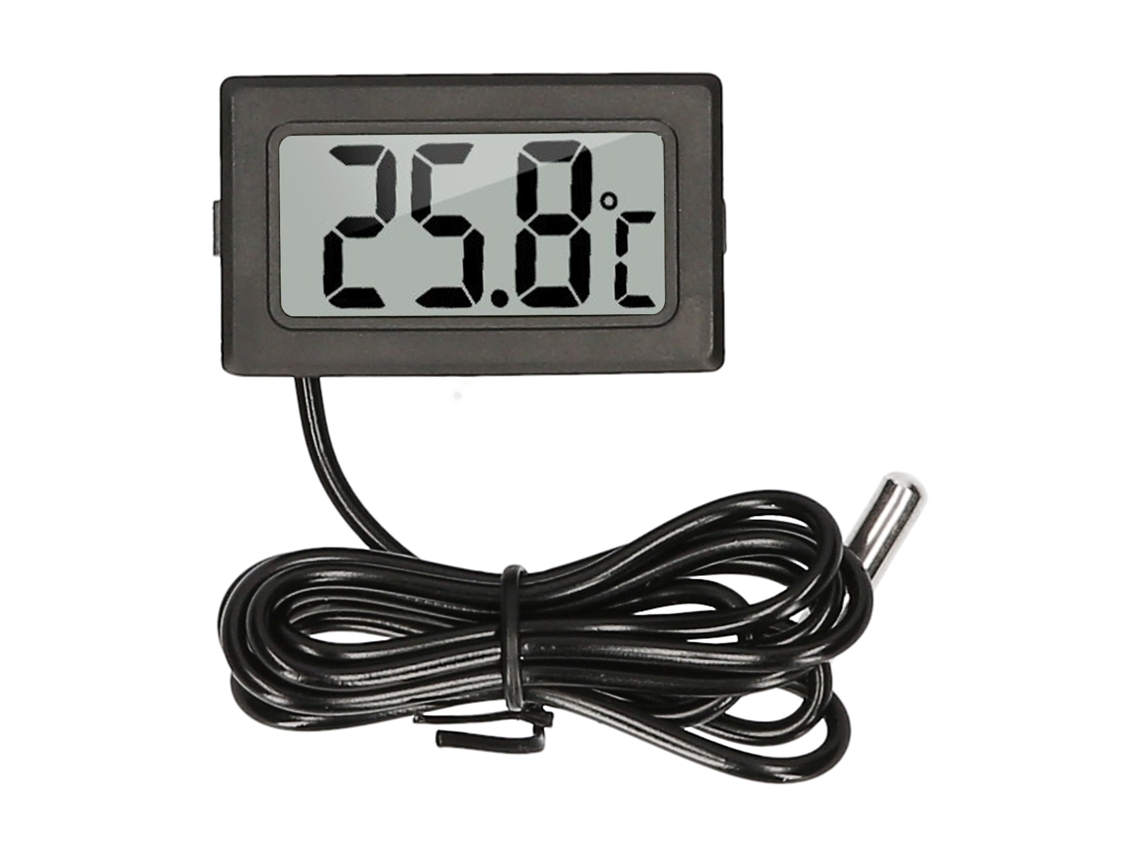 Termómetro Digital Para Acuarios Con Pantalla Lcd Y Sonda Ntc, Resistente Al Agua, Rango De Temperatura De -50 ℃ A 110 ℃, Para Peceras, Reptiles, Incubadoras E Invernaderos.